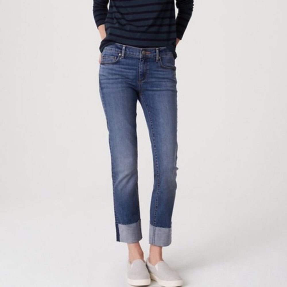 LOFT High Rise Cuffed Crop Jeans Size 6/28